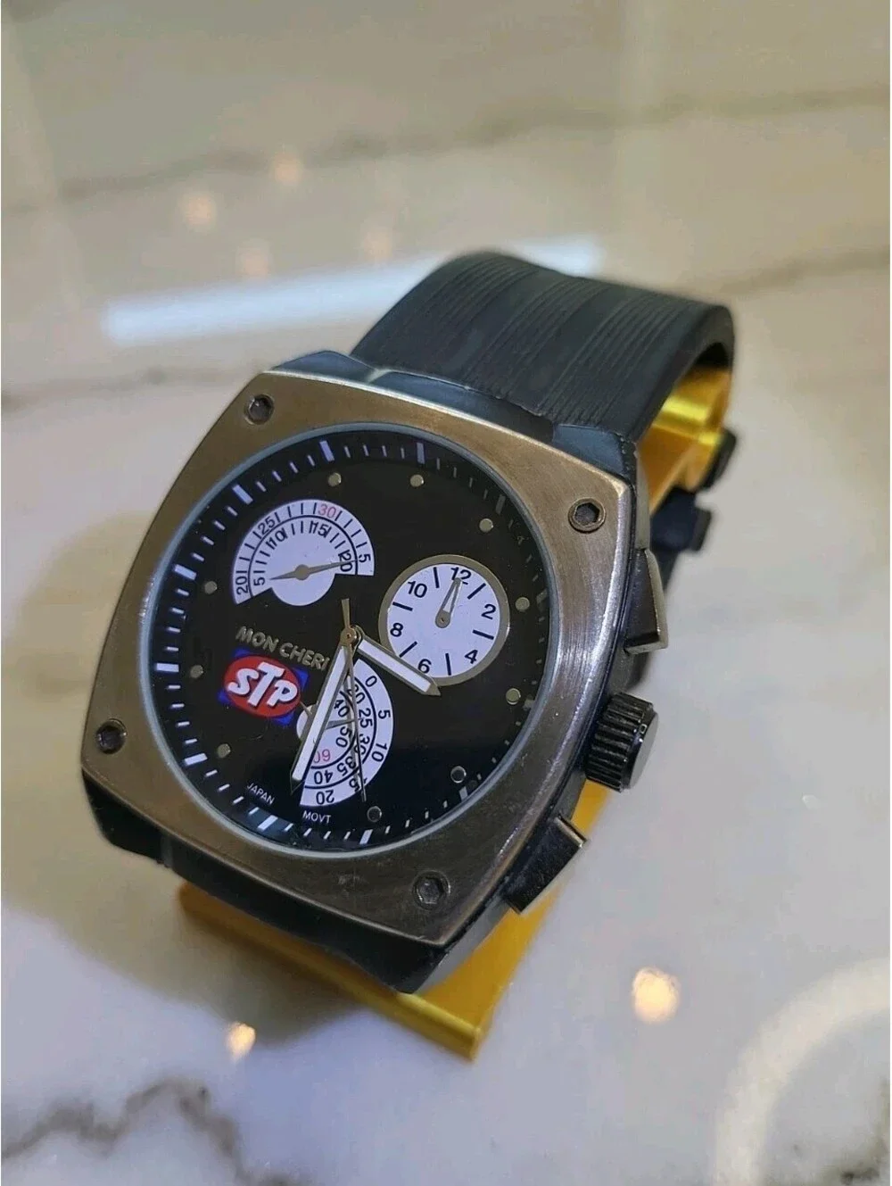 Men's Quartz Watch Working New Battery Automobilia 47mm STP Filters Oil Working